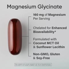 w/ Magnesium Glycinate 160mg (120 softgels)
