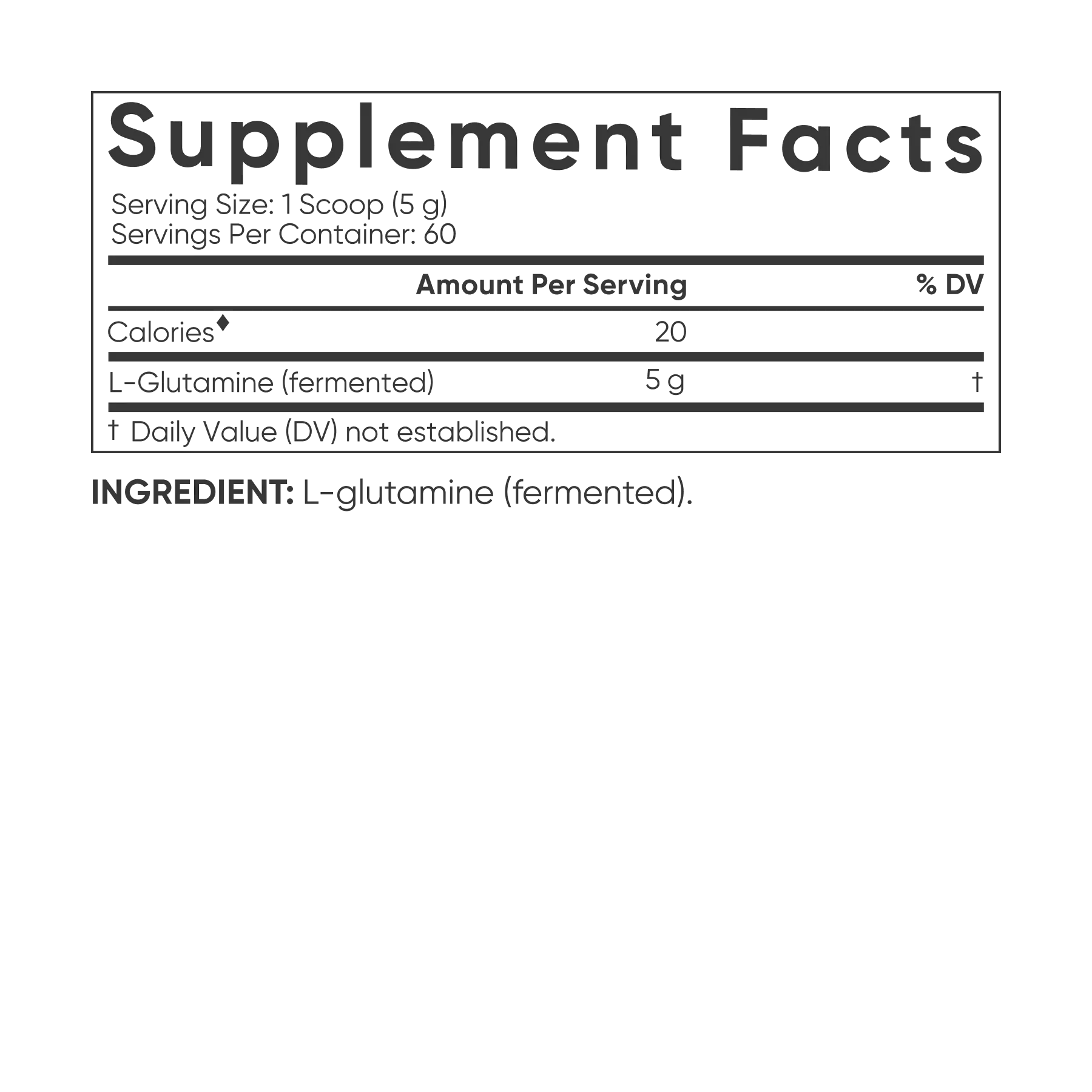 5 G L-GLUTAMINE | 17.64 OZ