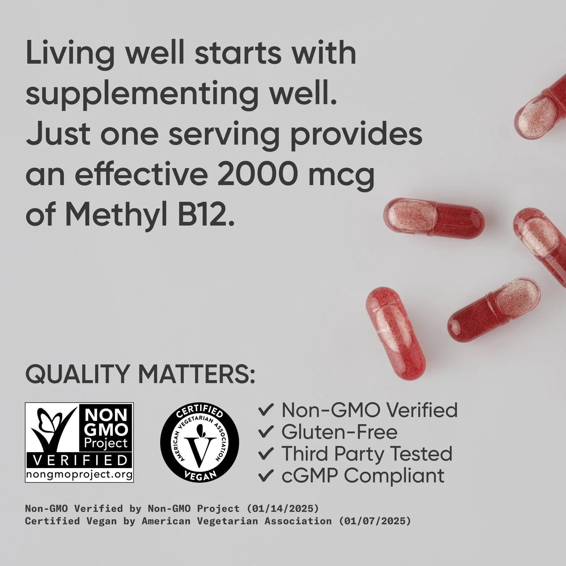 2000 MCG | 120 Liquid Veggie Capsules