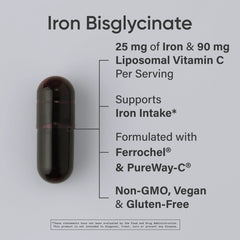 25 MG IRON | 90 MG VITAMIN C  / 90 Liquid Veggie Capsules