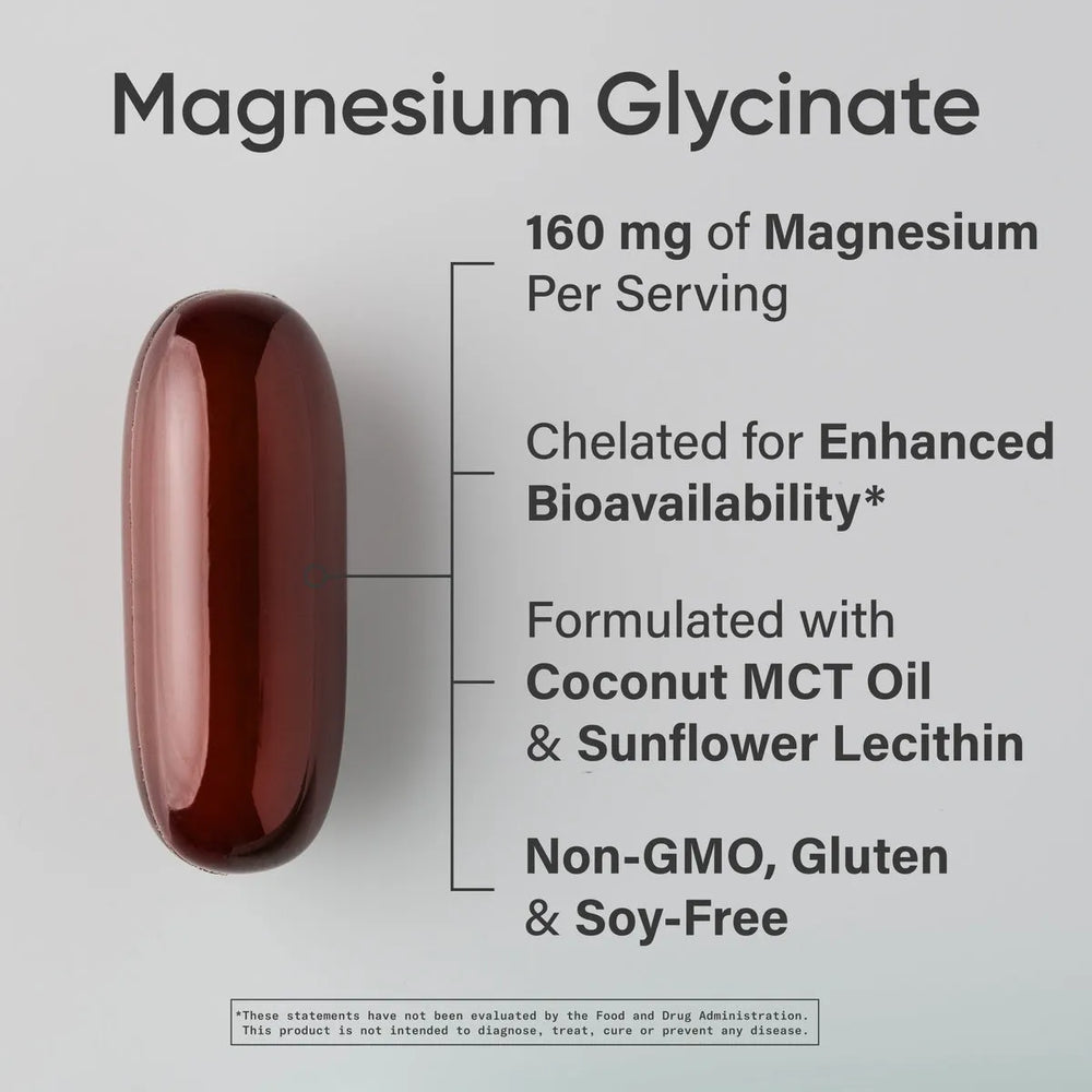 w/ Magnesium Glycinate 160mg (120 softgels)