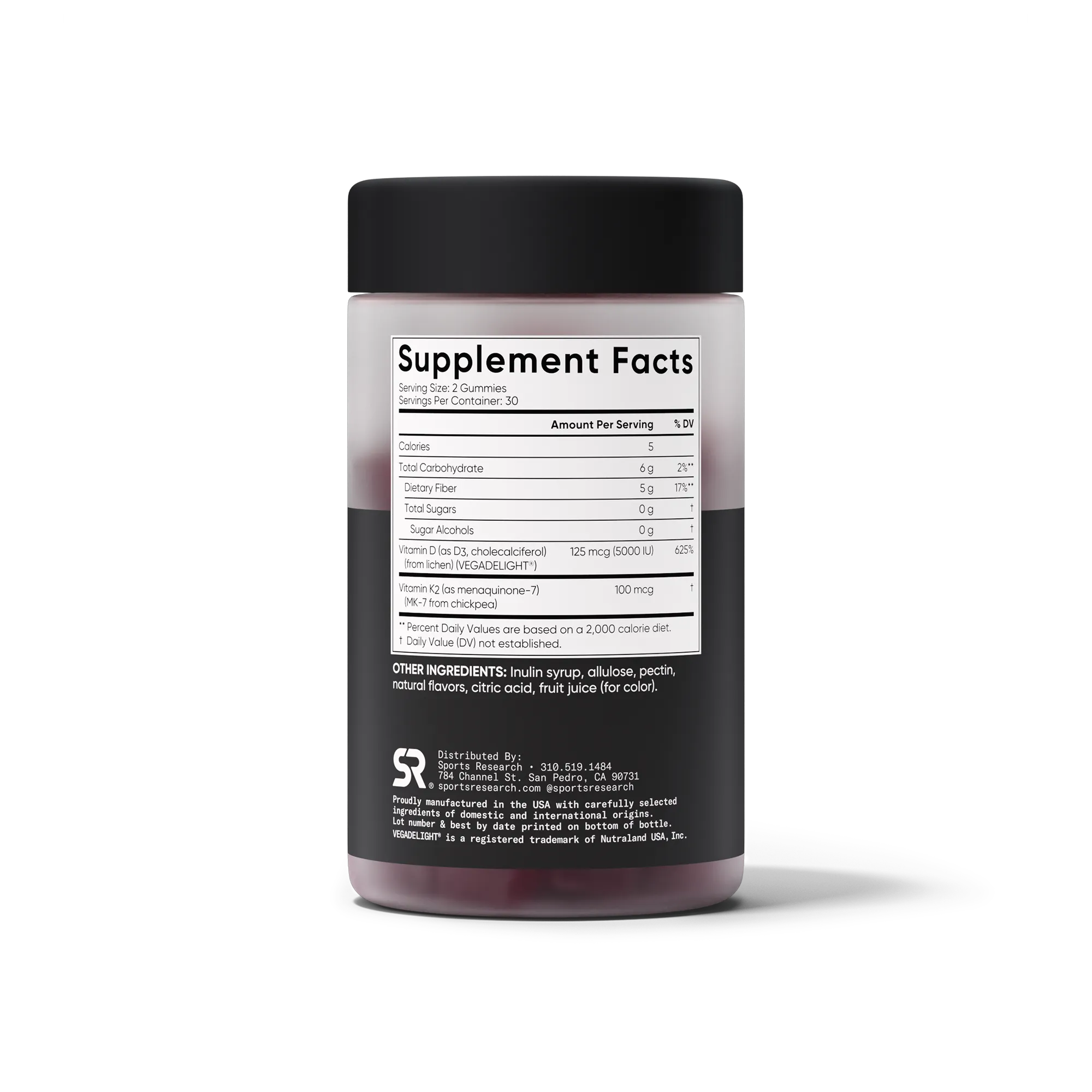 125 MCG D3 / 100 MCG K2 / 60 Gummies