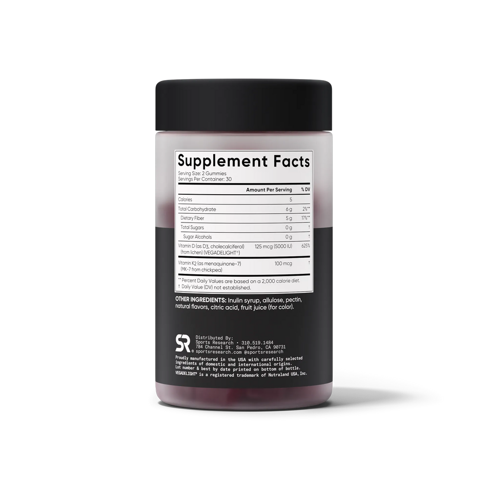 125 MCG D3 / 100 MCG K2 / 60 Gummies