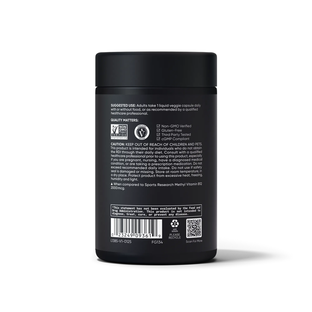 2000 MCG | 120 Liquid Veggie Capsules