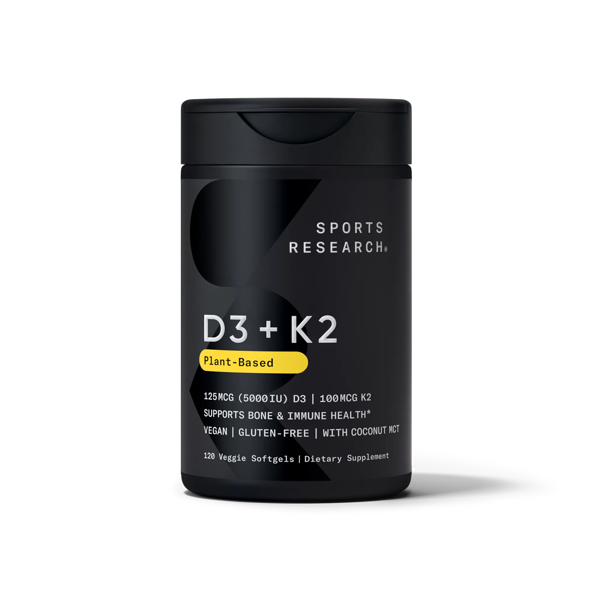 125 MCG (5000 IU) D3 / 100 MCG K2 / 120 Plantgel™ Capsules