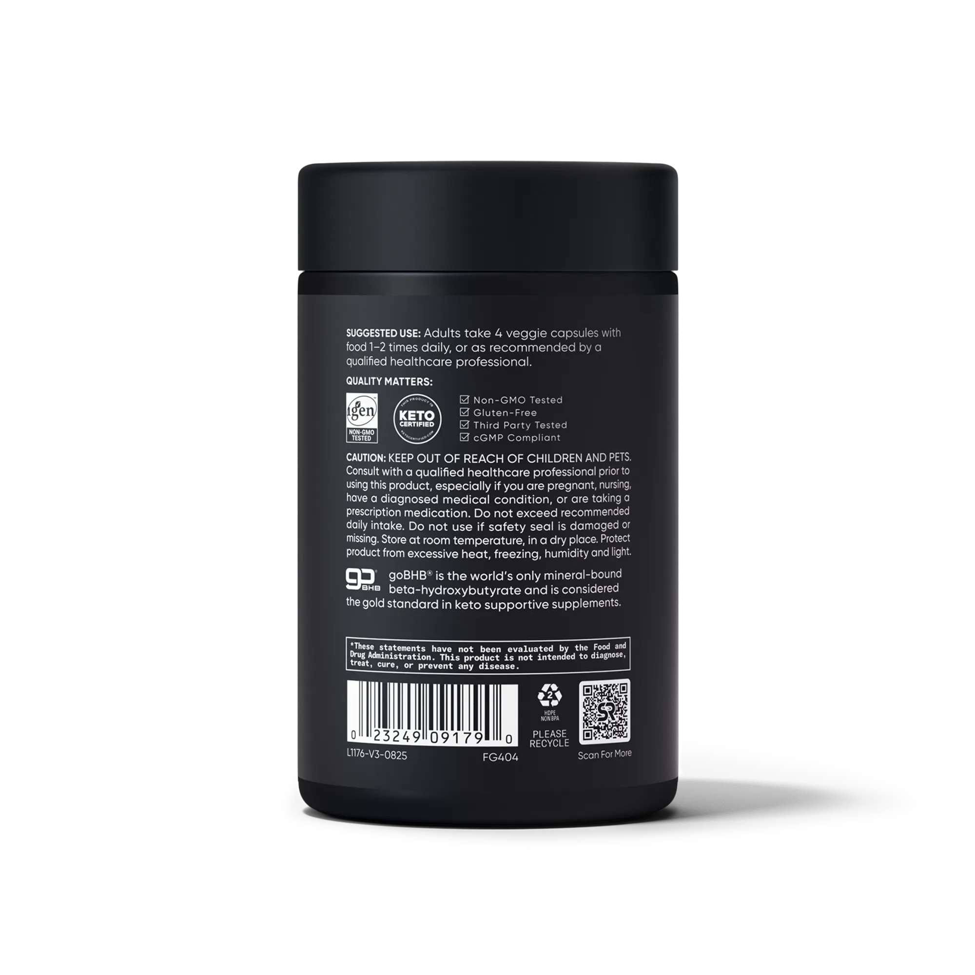 1500 MG BHB KETONES | 500 MG ACV | 120 CAPSULES