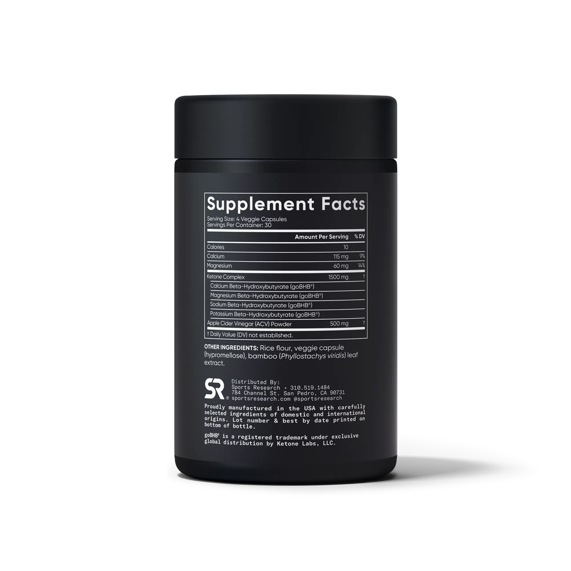 1500 MG BHB KETONES | 500 MG ACV | 120 CAPSULES
