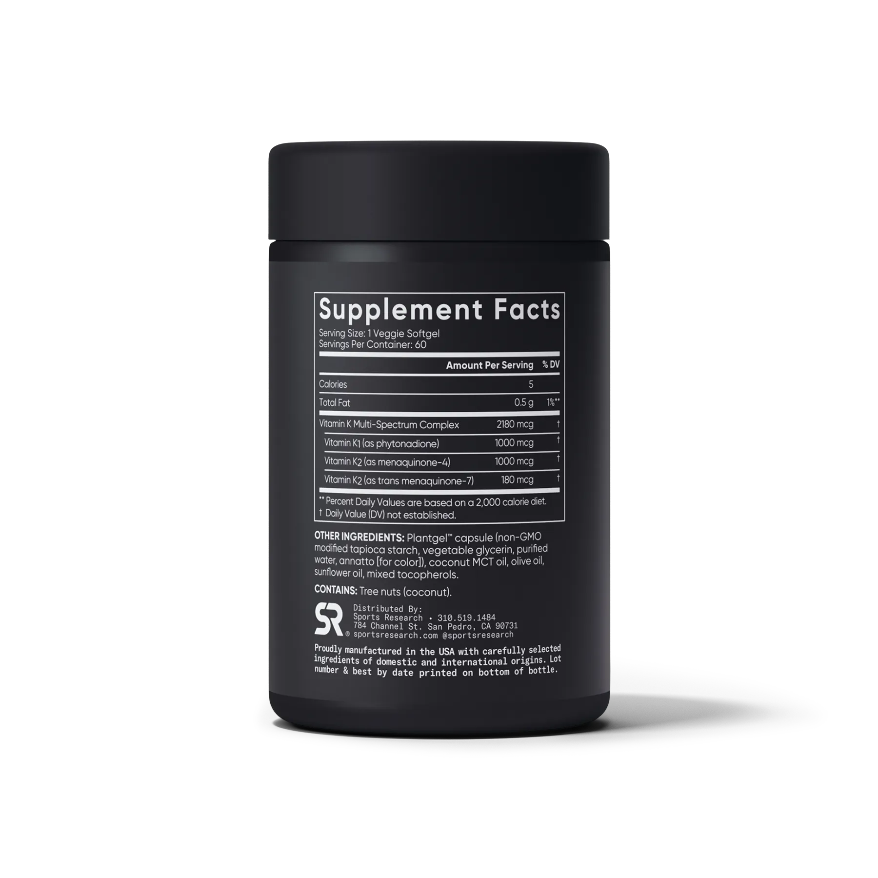 1000 mcg K1 | 1180 mcg K2 / 60 Plantgel™ Softgels