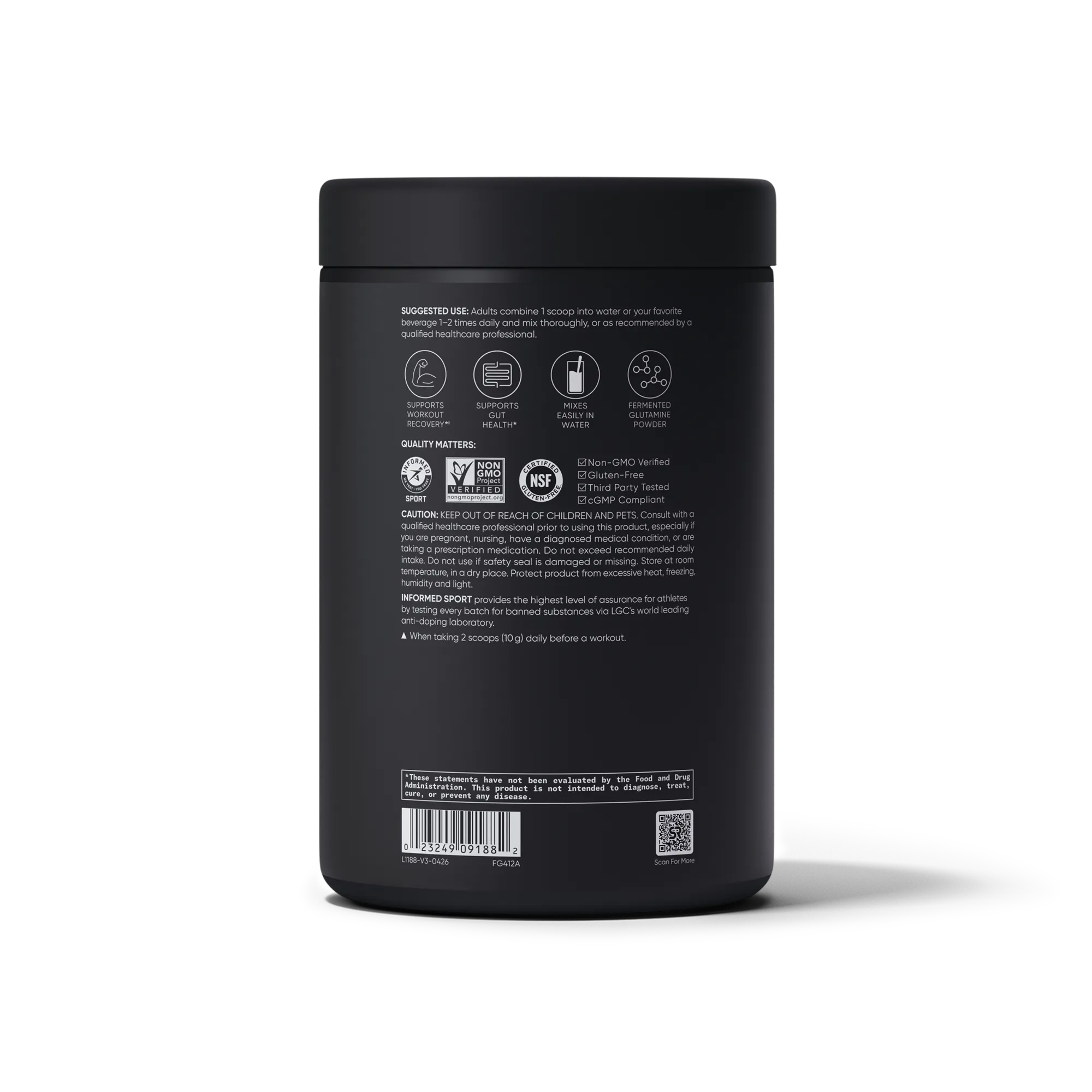 5 G L-GLUTAMINE | 17.64 OZ