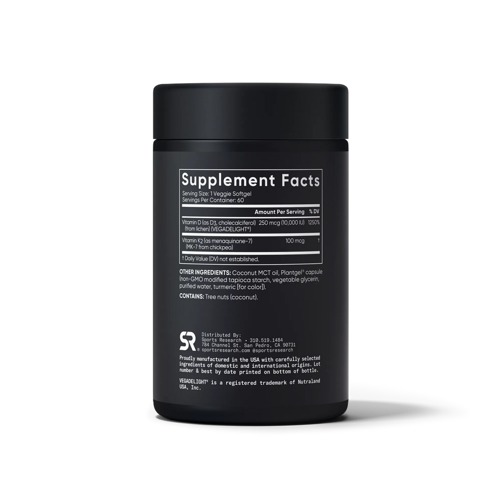 125 MCG  (5000 IU)  D3 / 100 MCG K2 / 60 Plantgel™ Capsules