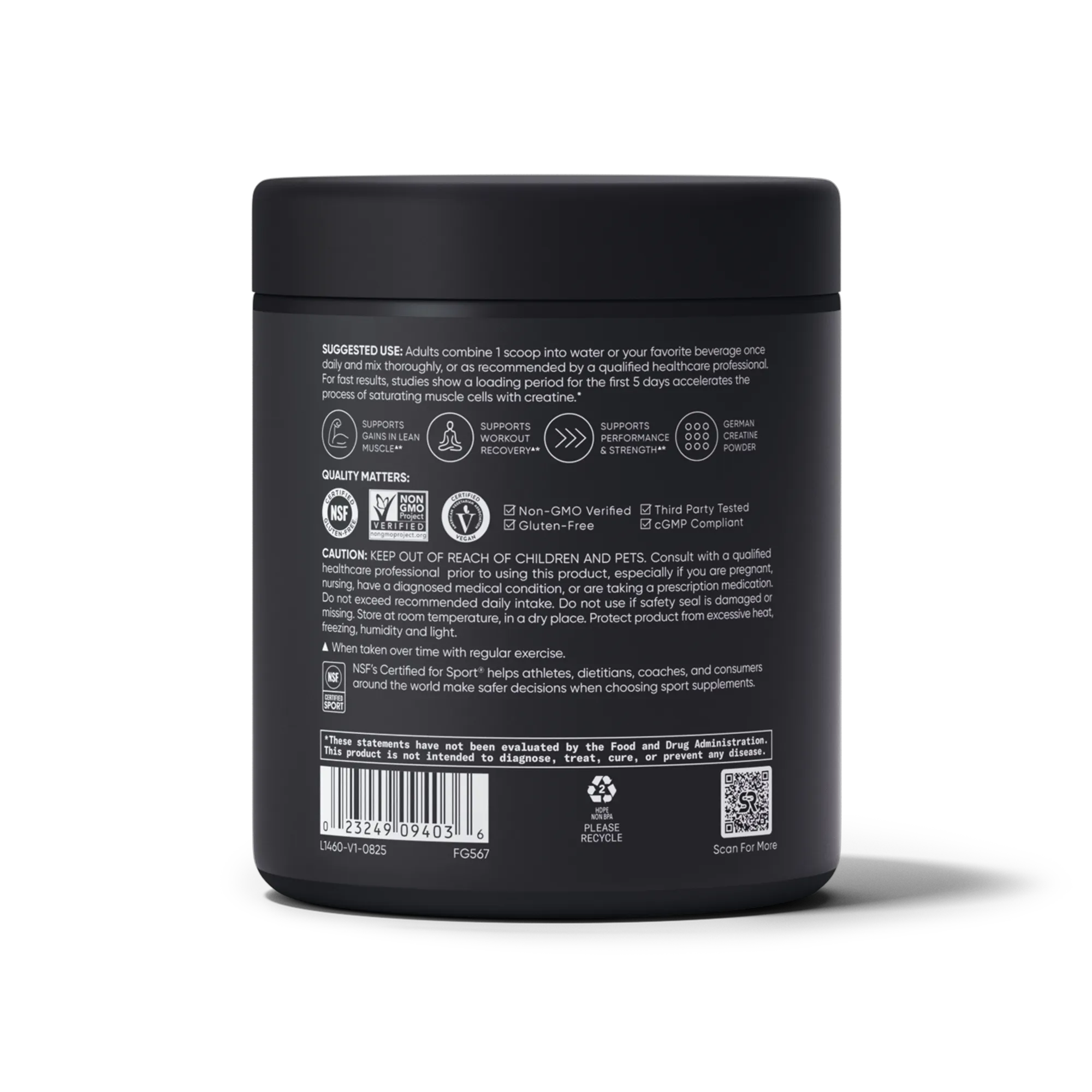 5 G CREATINE / 15.87 OZ