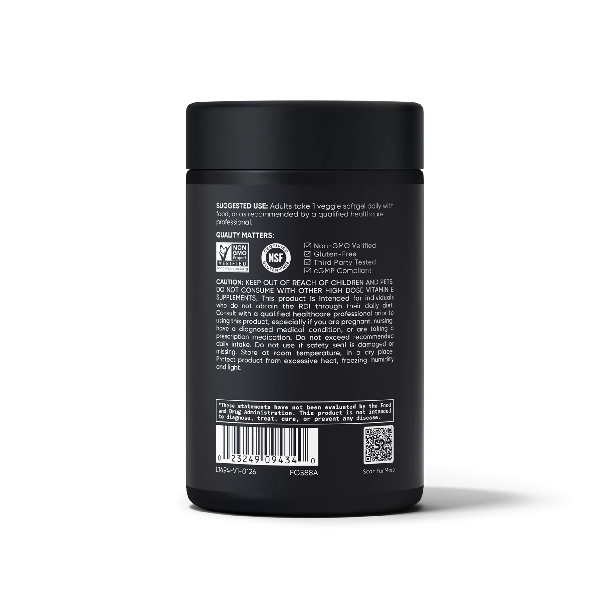 1000 MCG FOLATE + 2000 MCG B12 / 90 Veggie Softgels